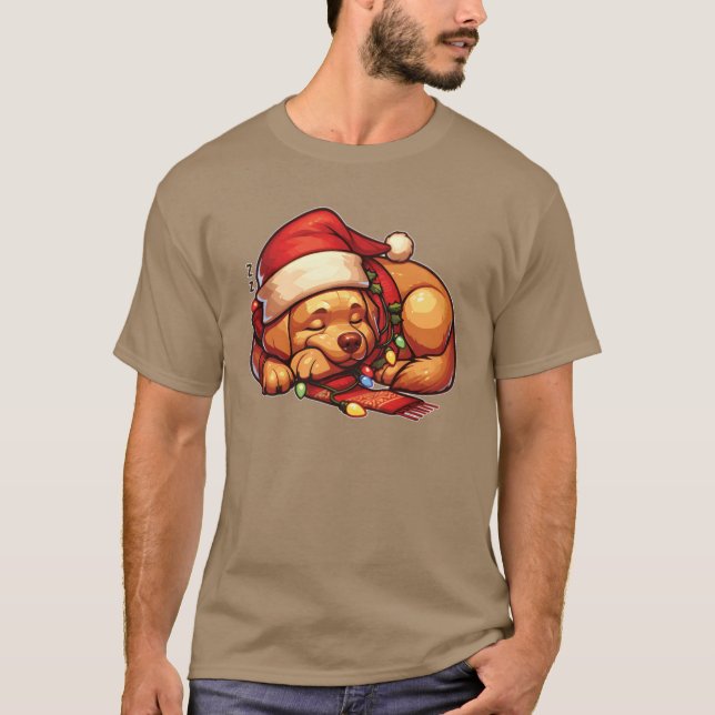 Camiseta Navidades Gorras Navidades Fairy Lights Labrador f (Anverso)
