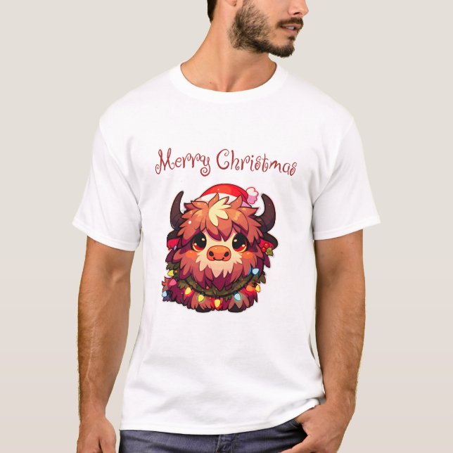 Camiseta Navidades Gorras Navidades Fairy Lights Yak (Anverso)