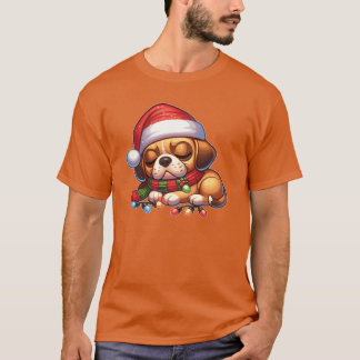 Camiseta Navidades Gorras Navidades Lámparas de hadas niño