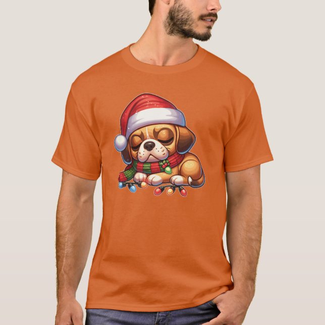 Camiseta Navidades Gorras Navidades Lámparas de hadas niño  (Anverso)