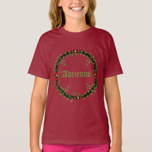 Camiseta Navidades góticos Personalizado Wreath