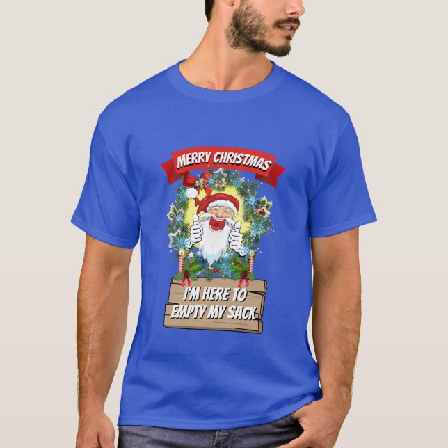 Camiseta Navidades Graciosa Novedad QUE ESTOY AQUÍ PARA VAC (Anverso)