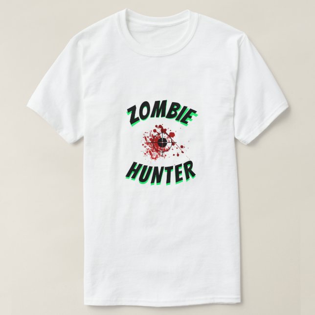 Camiseta Navidades Graciosa Novedad ZOMBIE HUNTER Style (Diseño del anverso)