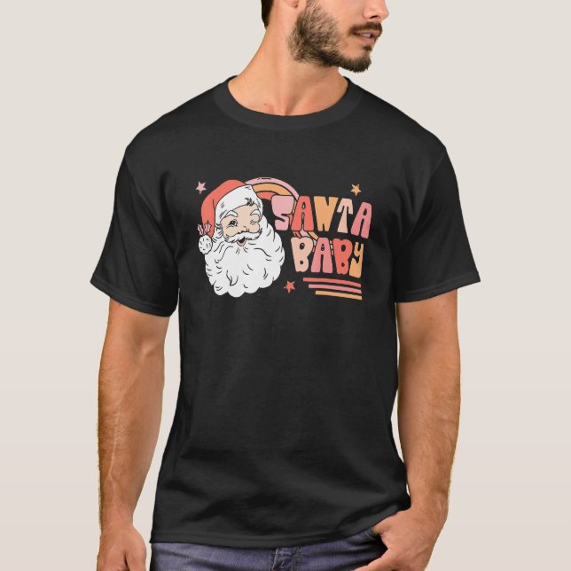 Camiseta Navidades Graciosa Santa Nueva Mamá Lluvia Embaraz (Anverso)