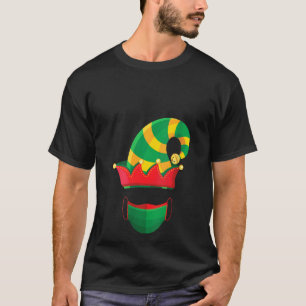 Camiseta Navidades Graciosas De La Máscara Del Elfo Pajama