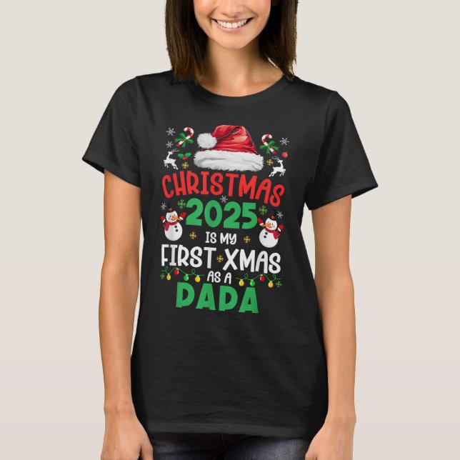 Camiseta Navidades Graciosos 2025 Es Mi Primera Navidad Com (Anverso)