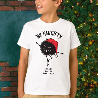 Camiseta Navidades graciosos Carácter malvado ser niños tra