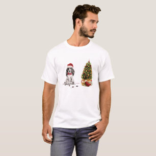 Camiseta Navidades graciosos de Cocker Spaniel con árbol