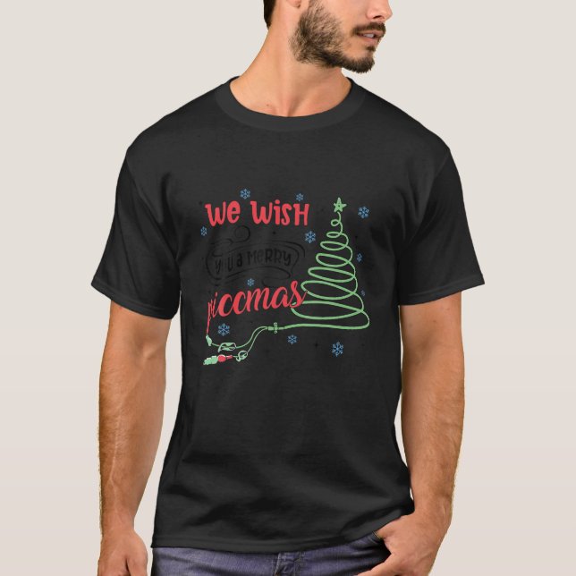 Camiseta Navidades Graciosos De Enfermeras Picc Te Deseamos (Anverso)