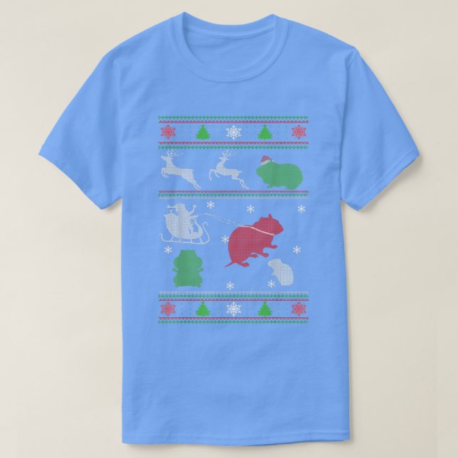 Camiseta Navidades graciosos de Hamster Mascota de la Cuadr (Diseño del anverso)