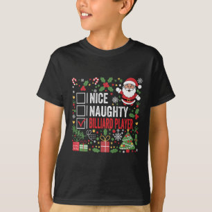 Camiseta Navidades graciosos de Nice Naughty Billiard Playe