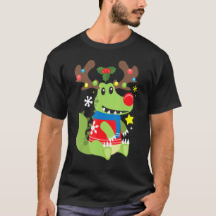 Camiseta Navidades graciosos de niños pequeños y cocodrilos