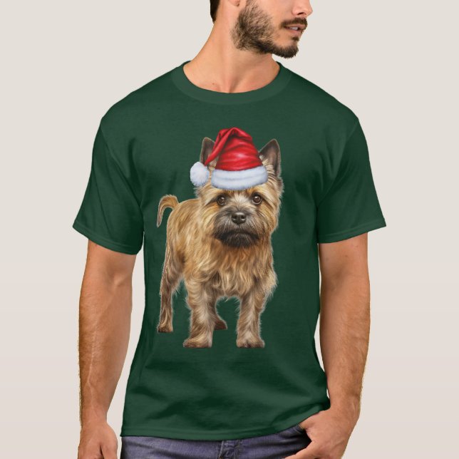 Camiseta Navidades graciosos del perro de Cairn Terrier (Anverso)