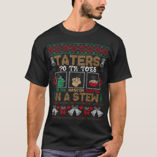 Camiseta Navidades graciosos destrozan papas y Navidades fe
