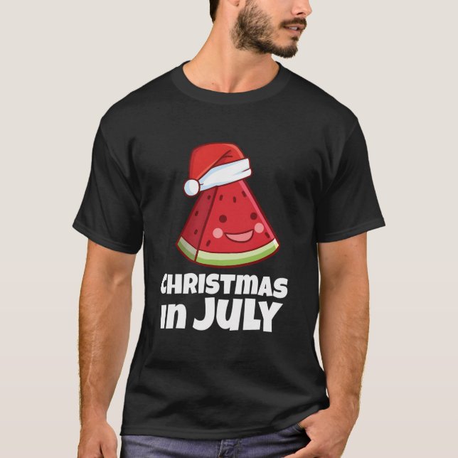 Camiseta Navidades Graciosos En Julio De La sandía De Veran (Anverso)