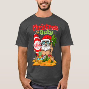 Camiseta Navidades Graciosos En Julio En La Divertida Playa