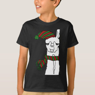 Camiseta Navidades graciosos llaman a cute llama