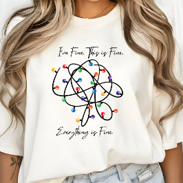 Camiseta Navidades graciosos modernos Tee Divertido Mínimo 