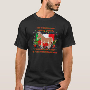 Camiseta Navidades graciosos Navidades italianos Donkey Dom
