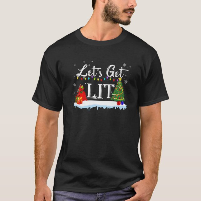 Camiseta Navidades Graciosos Pajamas Vamos a tomar la cerve (Anverso)