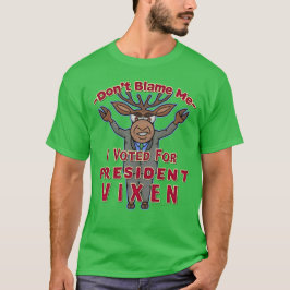 Camiseta Navidades graciosos renos presidente Vixen polític