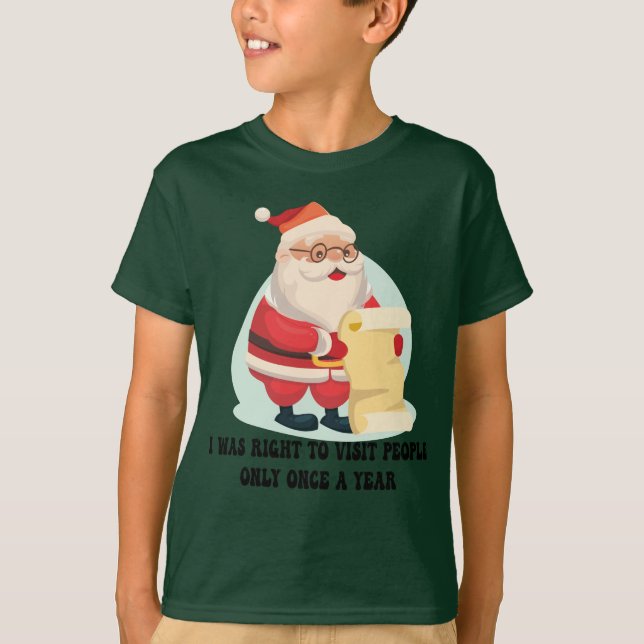 Camiseta Navidades graciosos Santa (Anverso)