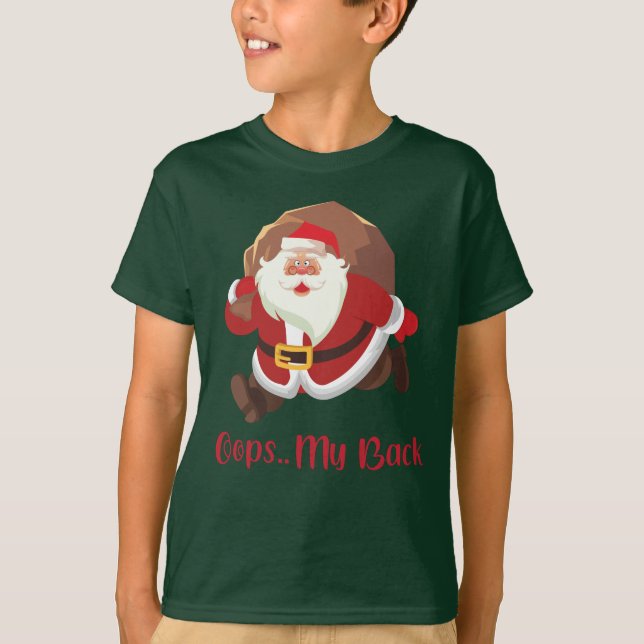 Camiseta Navidades graciosos Santa (Anverso)