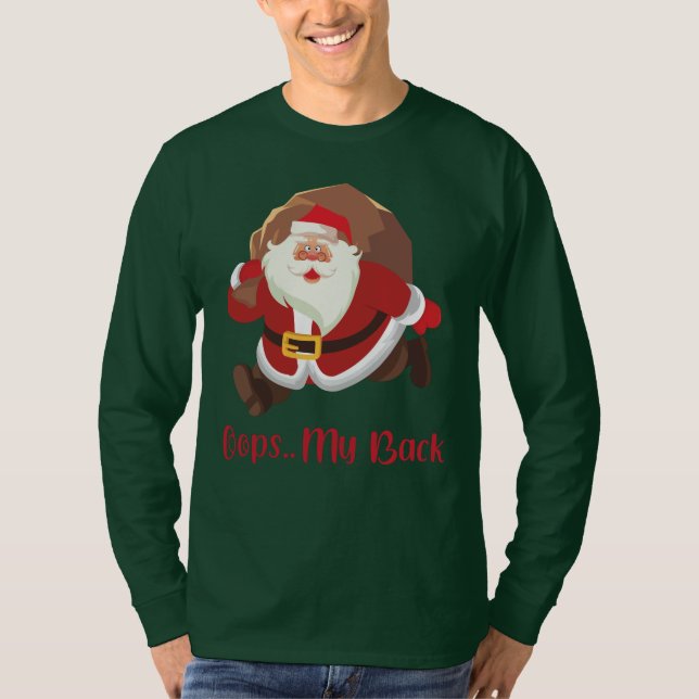 Camiseta Navidades graciosos Santa (Anverso)