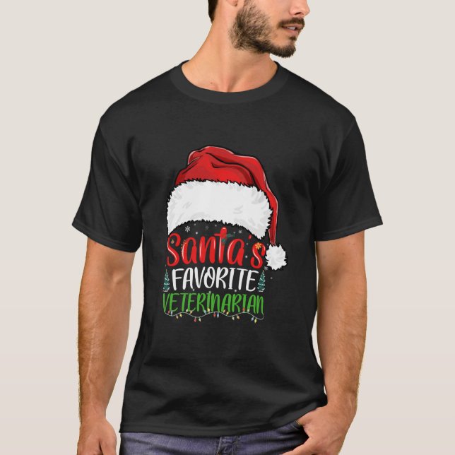Camiseta Navidades graciosos veterinarios favoritos de Sant (Anverso)