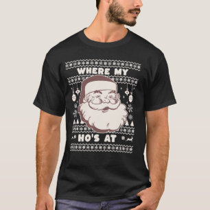 Camiseta Navidades graciosos y burdos de Santa Claus Ho son