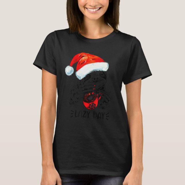 Camiseta Navidades graciosos y lazy Day Navidad Pajamas (Anverso)
