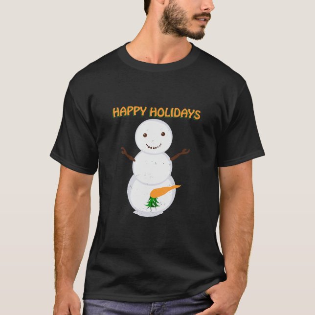 Camiseta Navidades graciosos y sucios de Snowman (Anverso)
