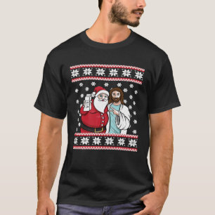 Camiseta Navidades Gráfico Santa Jesus Jingle Bros Wine Lov