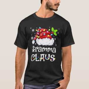 Camiseta Navidades Gramma Claus graciosos Pajamas Santa