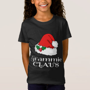 Camiseta Navidades Grammie Claus Matching Pajama Santa Hat