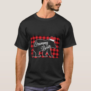 Camiseta Navidades Grammy Bear Navidades Red Plaid Buffalo