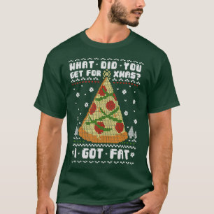 Camiseta Navidades grasos Árbol de Navidad presente comida