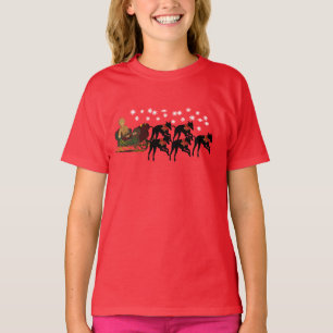 Camiseta Navidades Greyhounds Pulling Sleigh