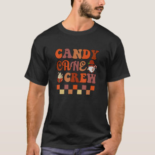 Camiseta Navidades Groovy Candy Cane Crew con Gnome y Ca