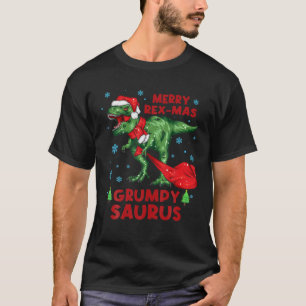 Camiseta Navidades Grumpy Saurus Santa Dinosaur Merry Rex-M