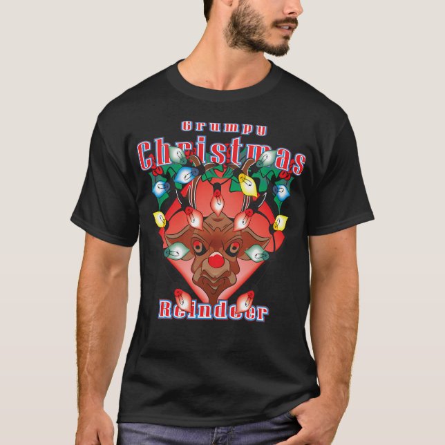 Camiseta Navidades gruñidos renos (Anverso)