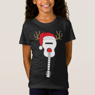 Camiseta Navidades Guitar santa hat renos