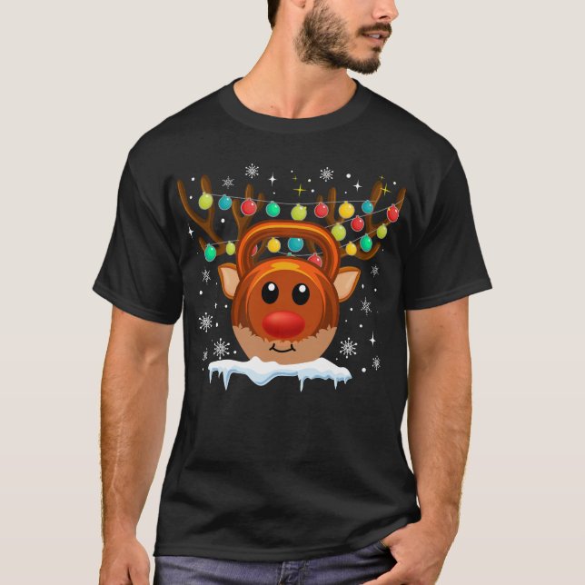 Camiseta Navidades Gym Workout Reindeer (Anverso)