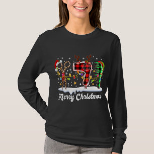 Camiseta Navidades hairstylist Buffalo Plaid Red Hairdresse