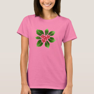 Camiseta Navidades hawaianos Holly Mele Kalikimaka Rojo