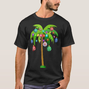 Camiseta Navidades hawaianos palmeras tropicales de Navidad