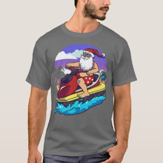 Camiseta Navidades hawaianos Santa Claus Jet Skiing