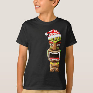 Camiseta Navidades hawaianos Santa Tiki