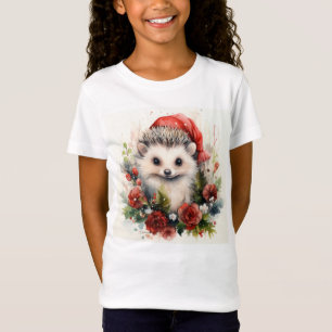 Camiseta Navidades Hedgehog Cute Baby Animal Chica