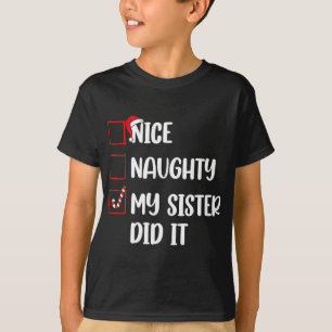Camiseta Navidades Hermana Hermana Hermosa Hizo La Familia